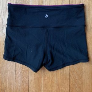 Black lululemon reversible shorts